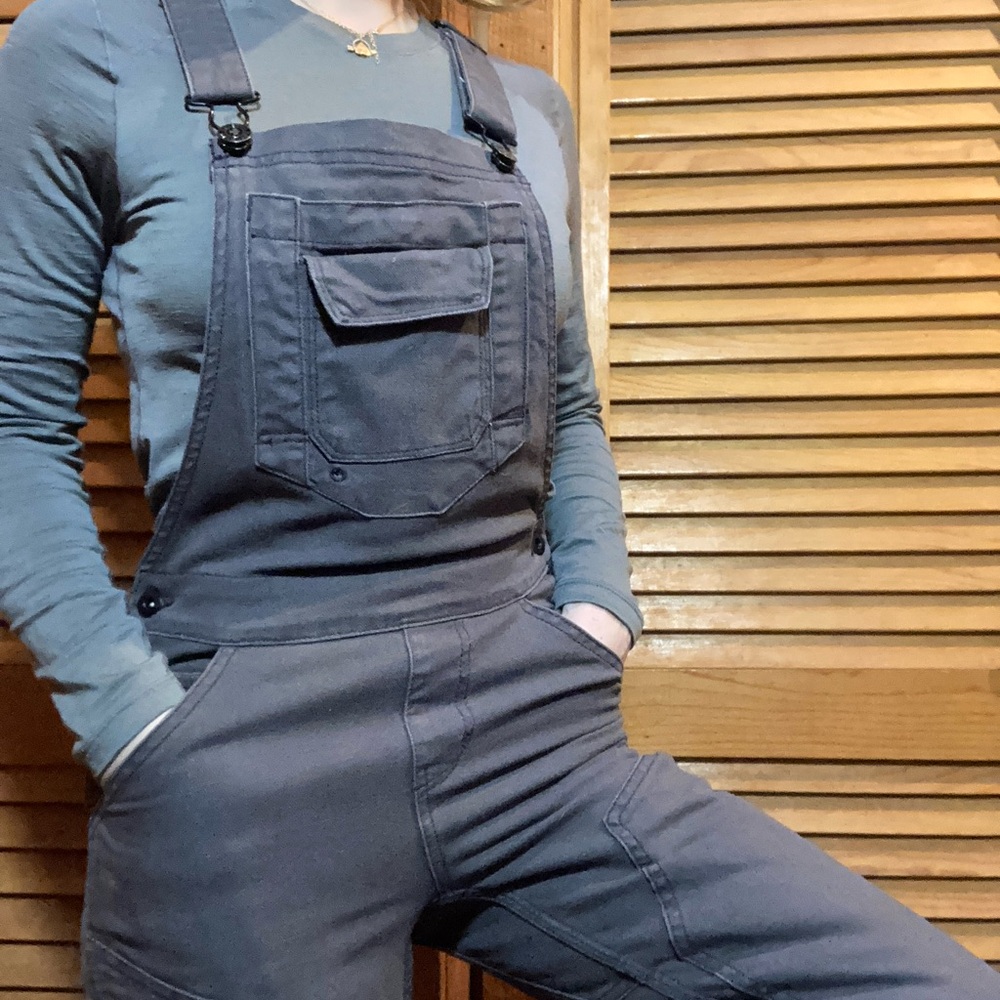 Dovetail Workwear Freshley Women's Gray Straight Leg Overalls
